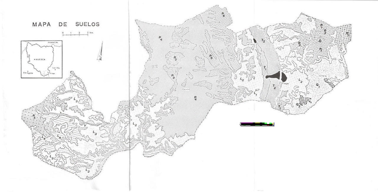 Mapa de suelos de Fraga